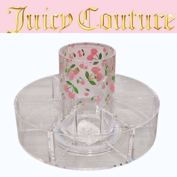 Juicy Couture Home Cherry Hearts Acrylic 360° Spinner - Picture 1 of 8